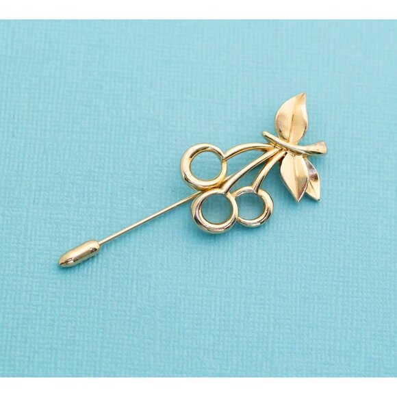 Vintage Art Nouveau Stylish Leaves Tip Stick Pin E27 - Picture 1 of 3